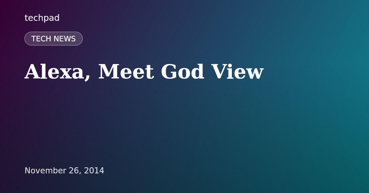 Alexa, Meet God View