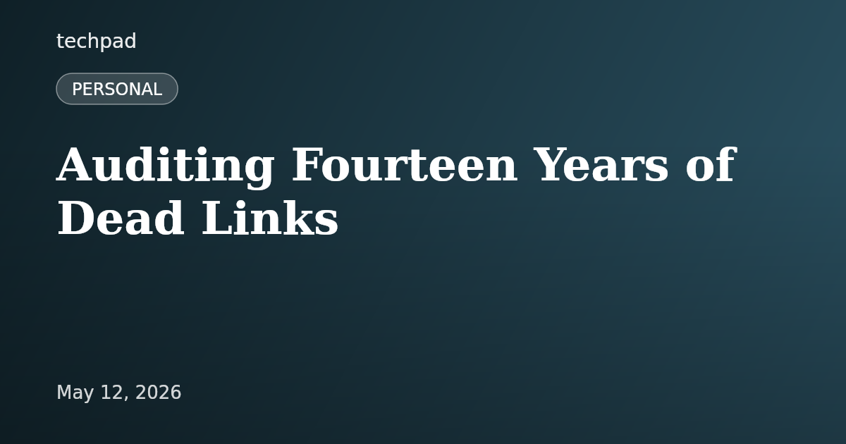 Auditing Fourteen Years of Dead Links