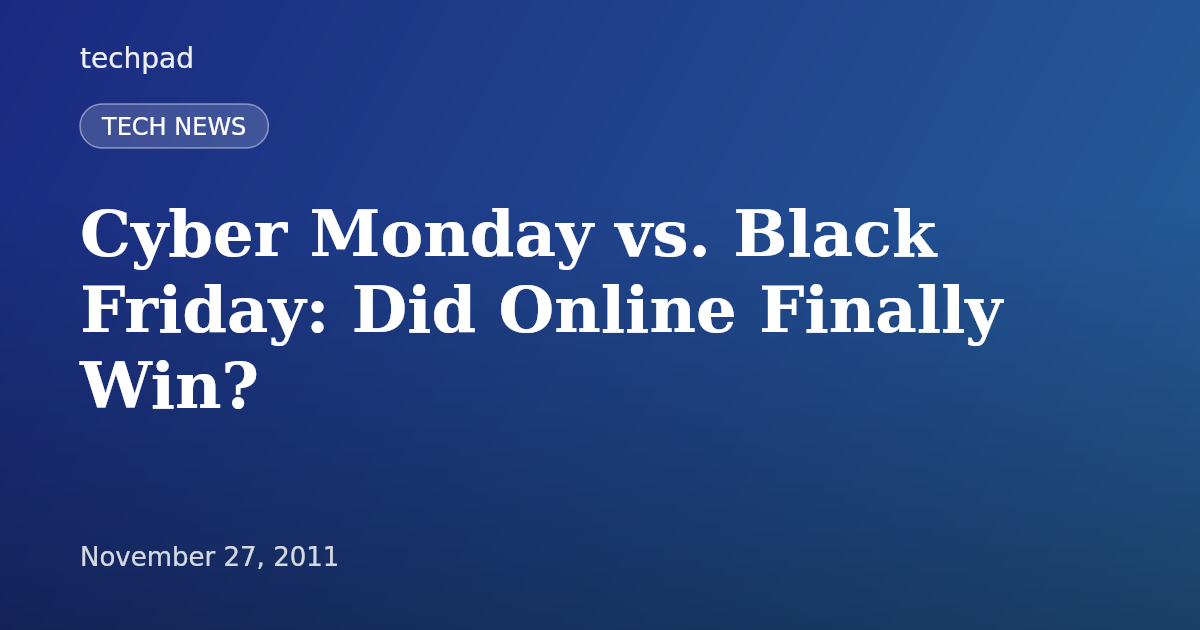 Cyber Monday vs. Black Friday: Did Online Finally Win?