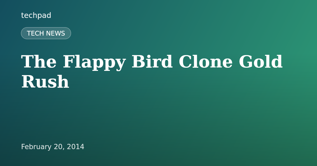 The Flappy Bird Clone Gold Rush