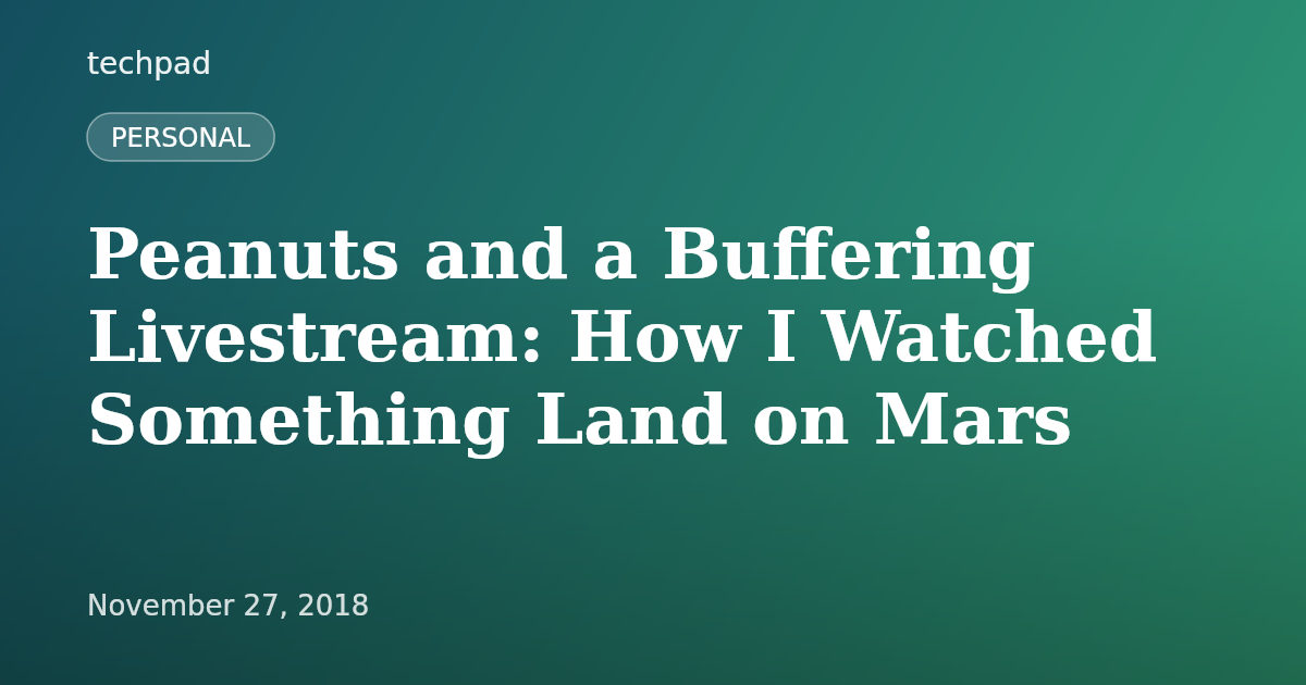 Peanuts and a Buffering Livestream: How I Watched Something Land on Mars