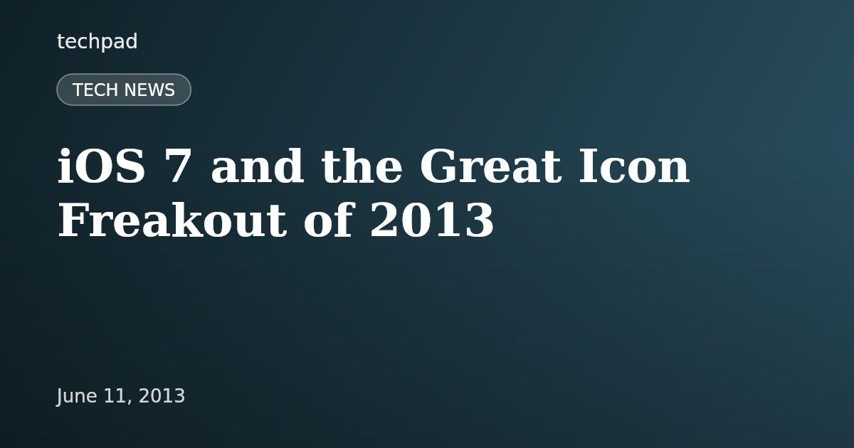 iOS 7 and the Great Icon Freakout of 2013