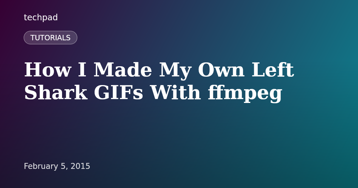How I Made My Own Left Shark GIFs With ffmpeg