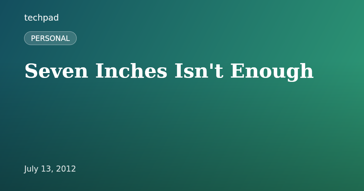 Seven Inches Isn't Enough