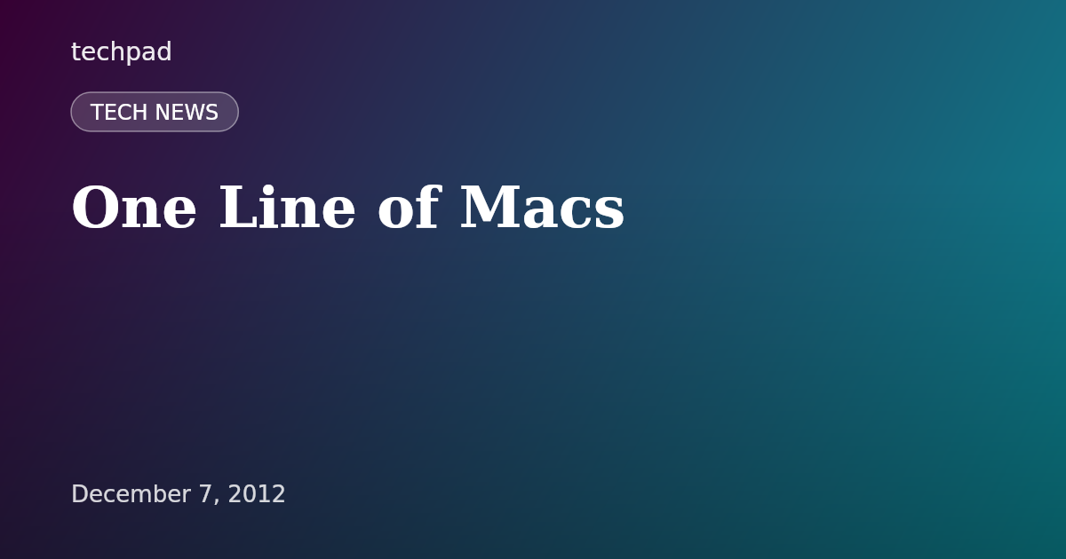 One Line of Macs