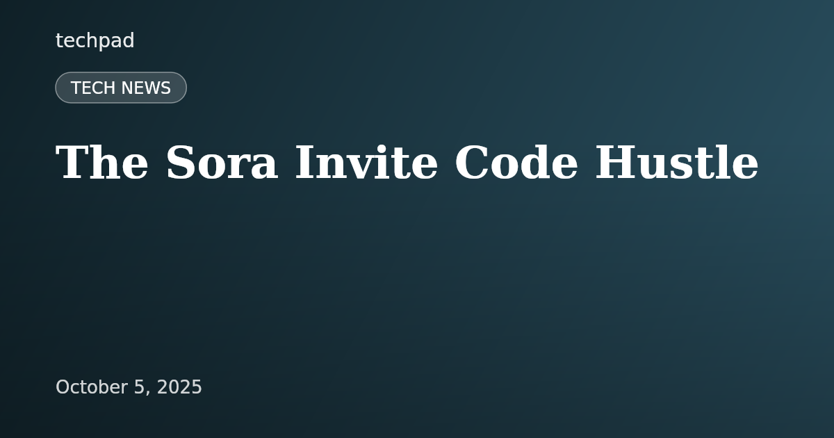 The Sora Invite Code Hustle