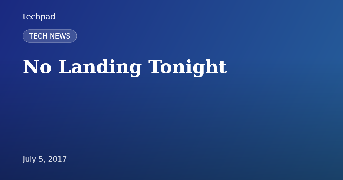 No Landing Tonight
