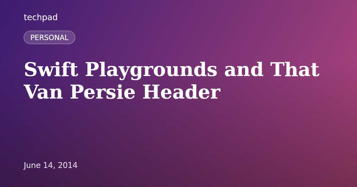 Swift Playgrounds and That Van Persie Header