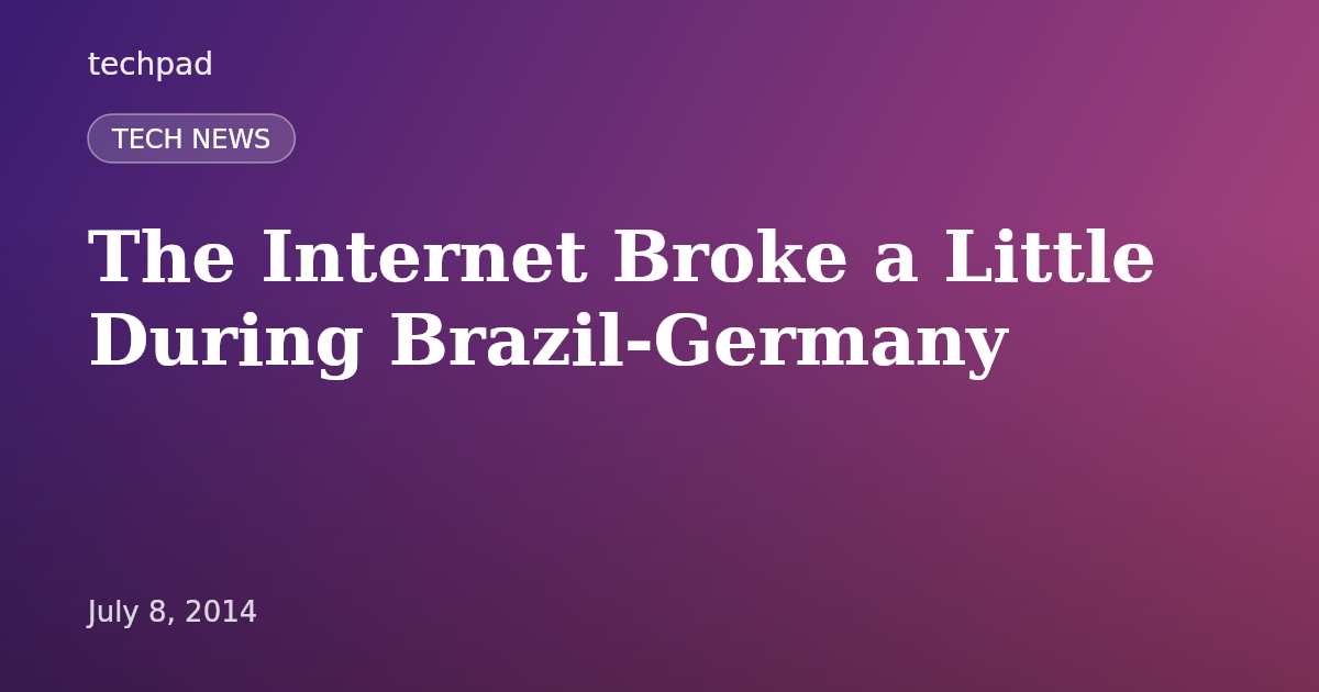 The Internet Broke a Little During Brazil-Germany