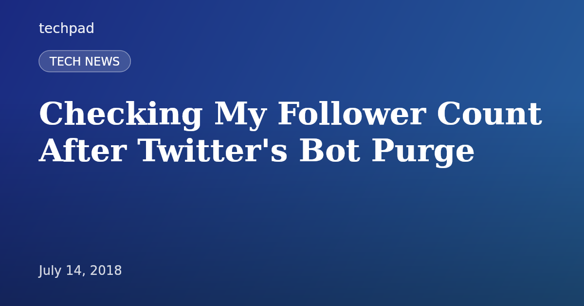 Checking My Follower Count After Twitter's Bot Purge