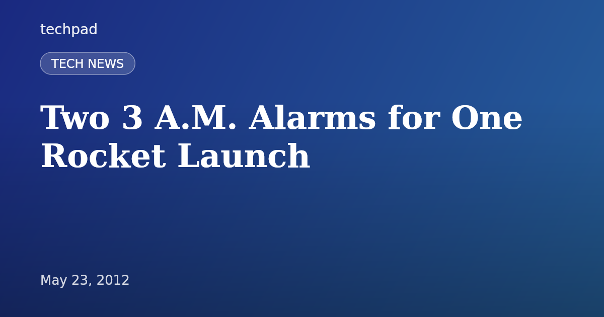 Two 3 A.M. Alarms for One Rocket Launch