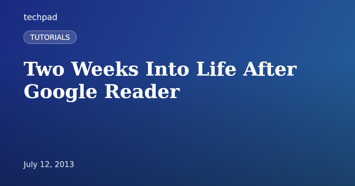Two Weeks Into Life After Google Reader
