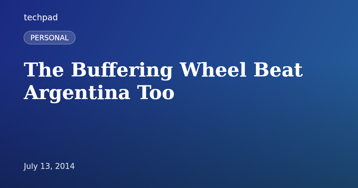 The Buffering Wheel Beat Argentina Too