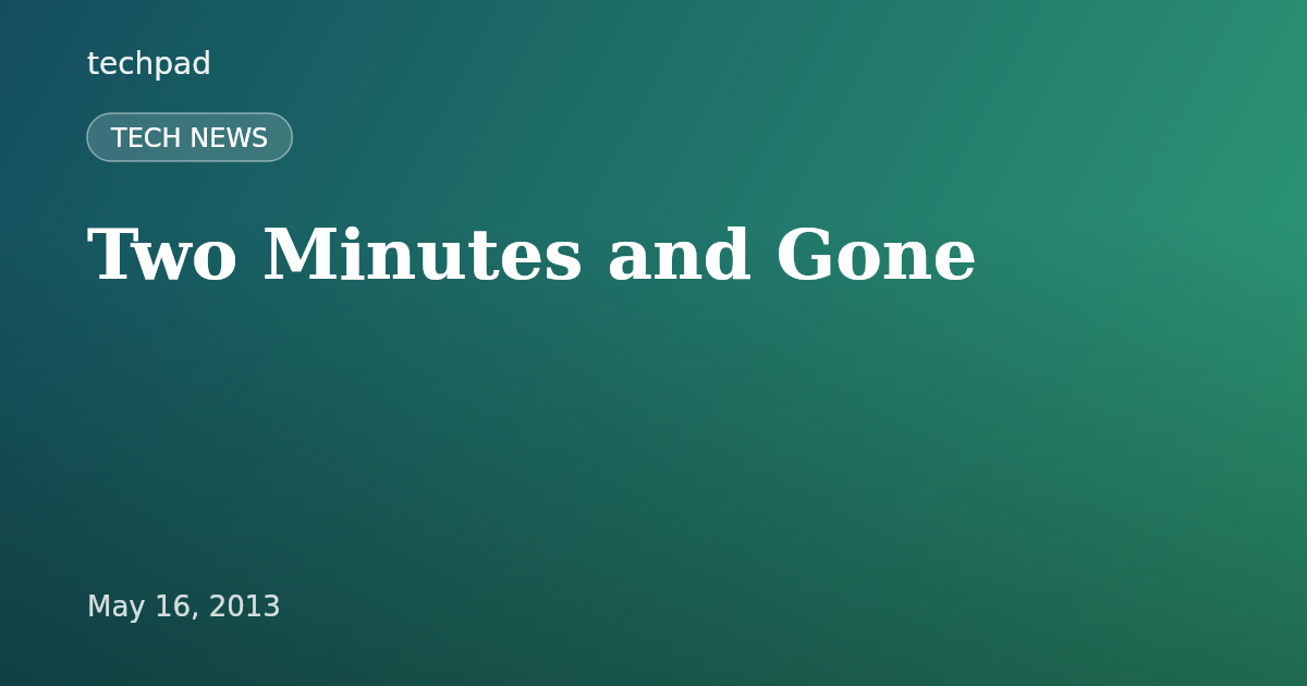 Two Minutes and Gone